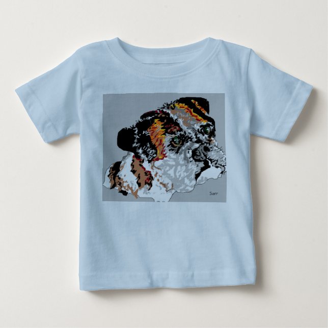 PojkeT-tröjabulldogg T Shirt (Framsida)