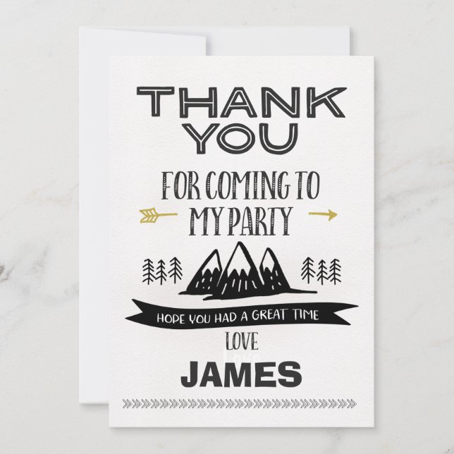 Pojkevild ett tackkort tack kort (Framsida)