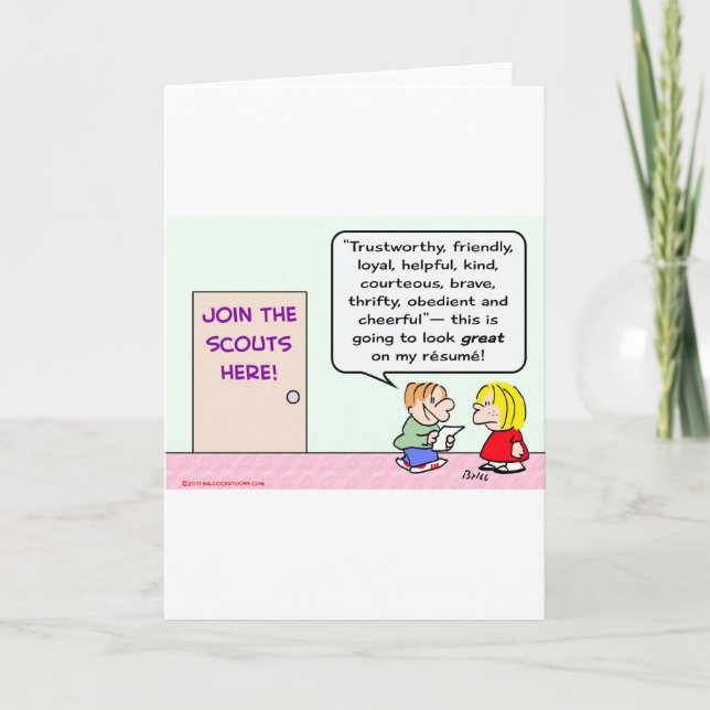 pojkflickscouterna går med underbart återuppta kort (Framsida)