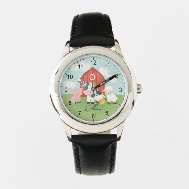 Pojkgård Djur Barngård Barn Armbandsur (Skapare uppladdad)