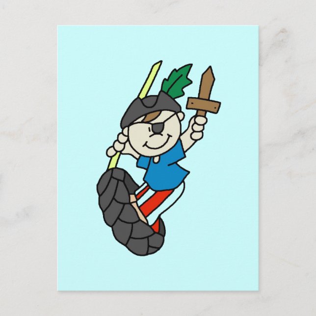 Pojkpirat Hej Sjörövare T-shirts och presenter Vykort (Framsida)