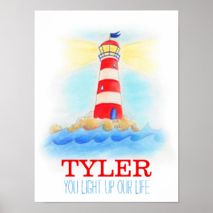 Pojkrums lighthousecitat poster