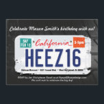 Pojks 16:e födelsedag Kaliforniens licensinbjudan Inbjudningar<br><div class="desc">Tonåring pojkar är svåra att handla för, eller hur? Men en tonårspojk som vingar 16 och får sitt körkort är en milstolpe att fira! Det finns gott om "Sweet sixteen"-konstruktioner där ute, men inte så många utformningar som är inriktade på pojkarna. Den här designen summerar din födelsedagsfirande snabbt. Det är...</div>