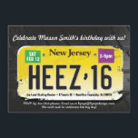 Pojks 16:e födelsedag New jersey licensinbjudan Inbjudningar<br><div class="desc">Tonåring pojkar är svåra att handla för, eller hur? Men en tonårspojk som vingar 16 och får sitt körkort är en milstolpe att fira! Det finns gott om "Sweet sixteen"-konstruktioner där ute, men inte så många utformningar som är inriktade på pojkarna. Den här designen summerar din födelsedagsfirande snabbt. Det är...</div>