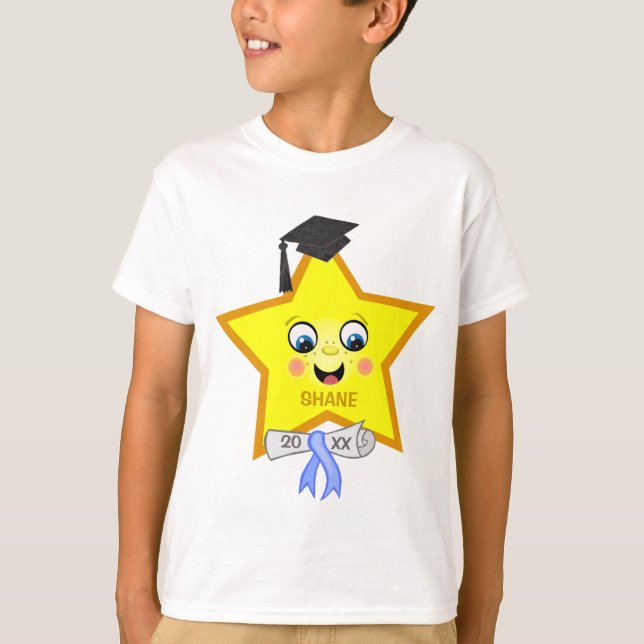 Pojks Anpassningsbar Studenten Star T-Shirt (Framsida)