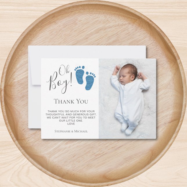 Pojks babyfoto tack kort (Skapare uppladdad)