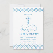 Pojks baptism, julinbjudan - Blue Kor