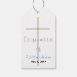 Pojks bekräftelse Tack till Silver Kor Blue Presentetikett