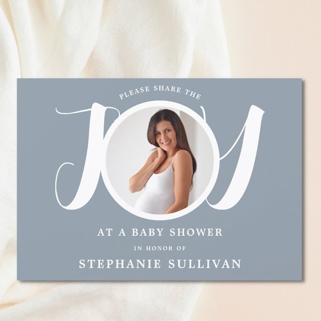 Pojks Blue Baby Shower Inbjudningar (Skapare uppladdad)