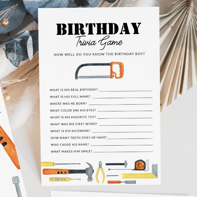 Pojks byggnadstema Birthday Trivia (Skapare uppladdad)