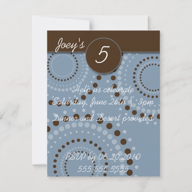 Pojks Födelsedagsfest inbjudan (Framsida)