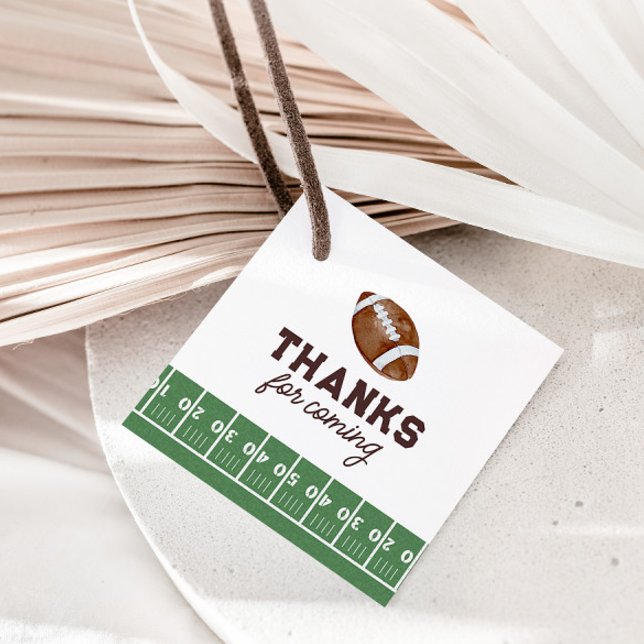 Pojks fotboll 1:a födelsedag Touchdown Gåvor Etiketter (Skapare uppladdad)