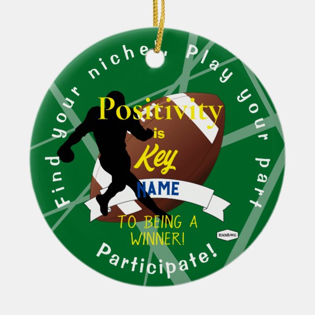 Pojks fotbollsteme Ornament Grönt HAMbyWG (Framsidan)