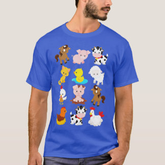 Pojks Girl's Boskap Kort Sleased för Toddl T Shirt