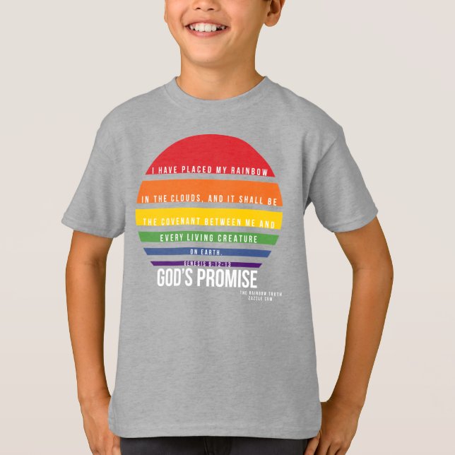 Pojks Grått T-Shirt Rainbow Circle (Framsida)