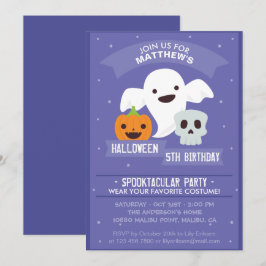 Pojks Halloween Födelsedagsfest inbjudan