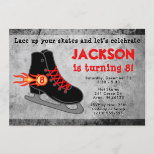 Pojks isskate Extreme Birthday Inbjudningar