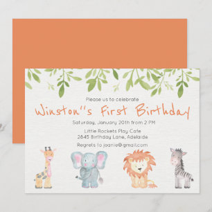 Pojks jungle Thenzing Birthday-inbjudan Inbjudningar