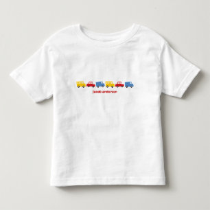 Pojks Leksaker Roligt Färgfull bil Buss Lastbil Gi Tee Shirt