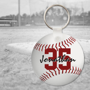 Pojks personlig baseball nyckelring