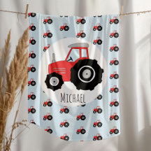 Pojks Red Tractor Mönster med Namn Children's