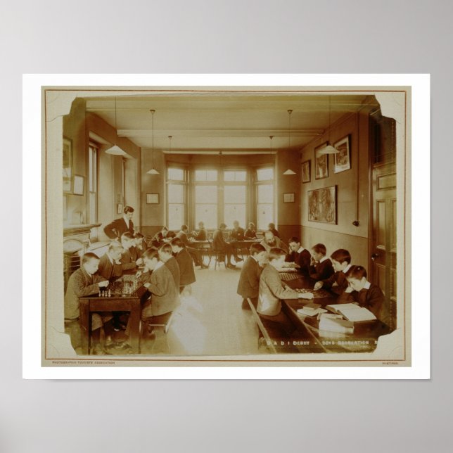 Pojks rekreationsrum på Dövet och Dumb Institu Poster (Framsidan)