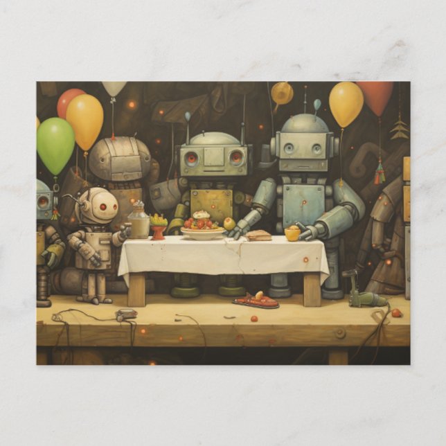 Pojks Roligt Födelsedagsfest inbjudan #2 Vykort (Framsida)