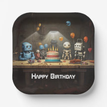 Pojks Roligt Födelsedagsfest Papper Tallrikar #8