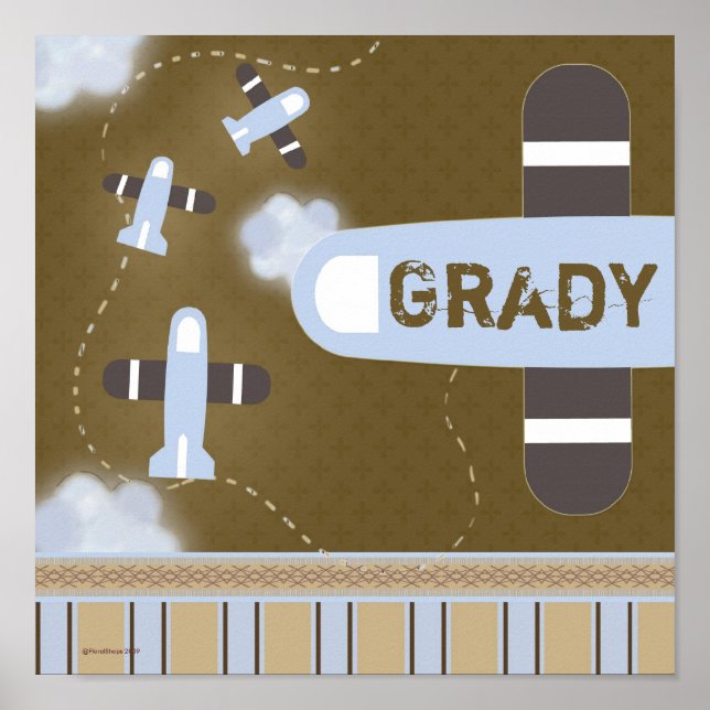 Pojks rumsflygplansvägg Poster (Framsidan)