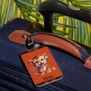 Pojks sputtiger med Namn-resagemärkning Bagagebricka