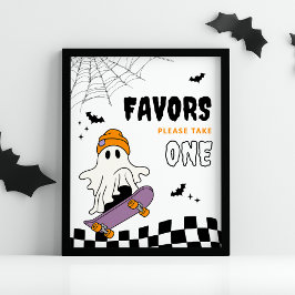 Pojks taloky Halloween Birthday Favors-tecken Poster