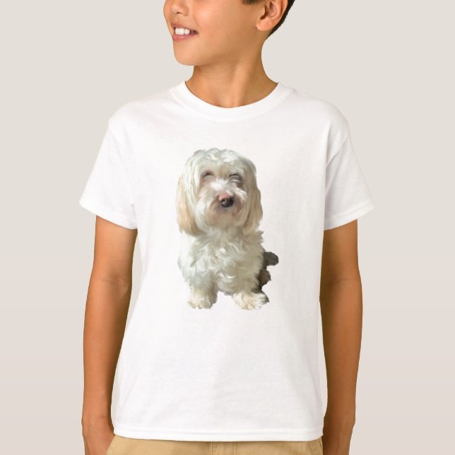 Pojks Tee Shirt Havanese Hund (Framsida)