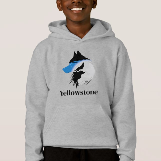 Pojks top Hooded Sweatshirt Yellowstone-Varg T Shirt (Framsida)