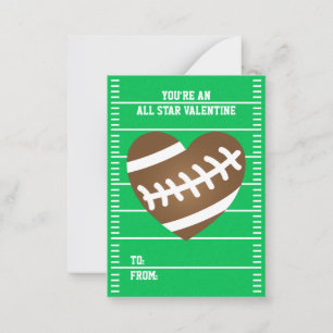 Pojks Valentineser i fotbollsklassrummet Anteckningskort