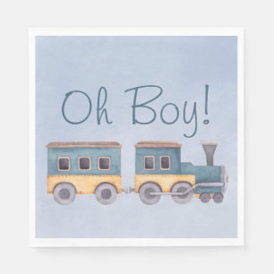 Pojks Wooden Toys Blue Baby Shower Pappersservett