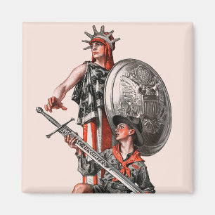 Pojkscout och frihet magnet