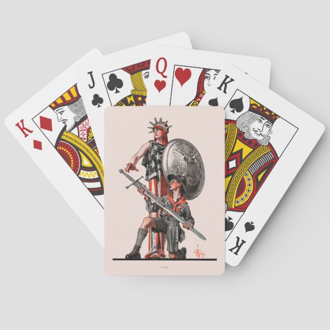 Pojkscout och frihet spelkort (Baksidan)