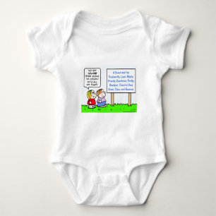 pojkscouter uppfyller modig tillförlitlig lojal ty t-shirt