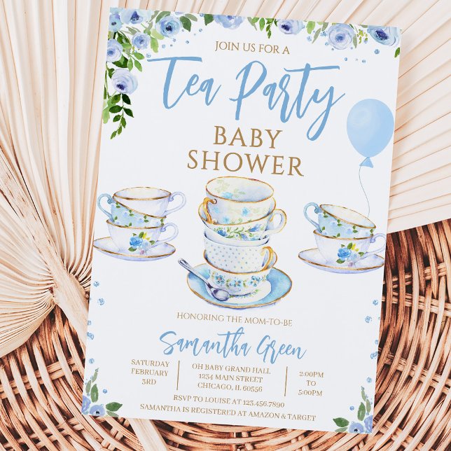 Pojkträdgårdste-förrättning - Baby Shower Inbjudningar (Skapare uppladdad)