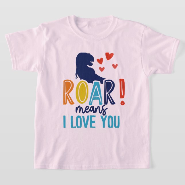Pojktröja ROAR med kärlek – Dino Kids Tee (Laydown)