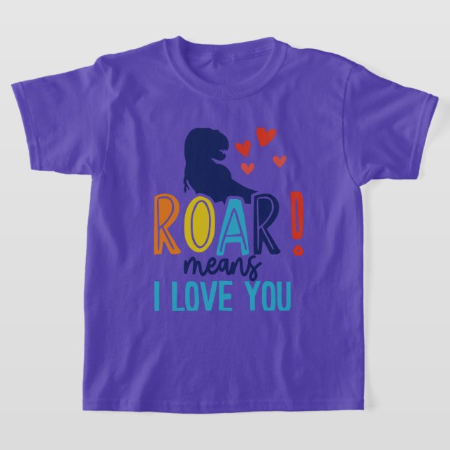 Pojktröja ROAR med kärlek – Dino Kids Tee (Laydown)