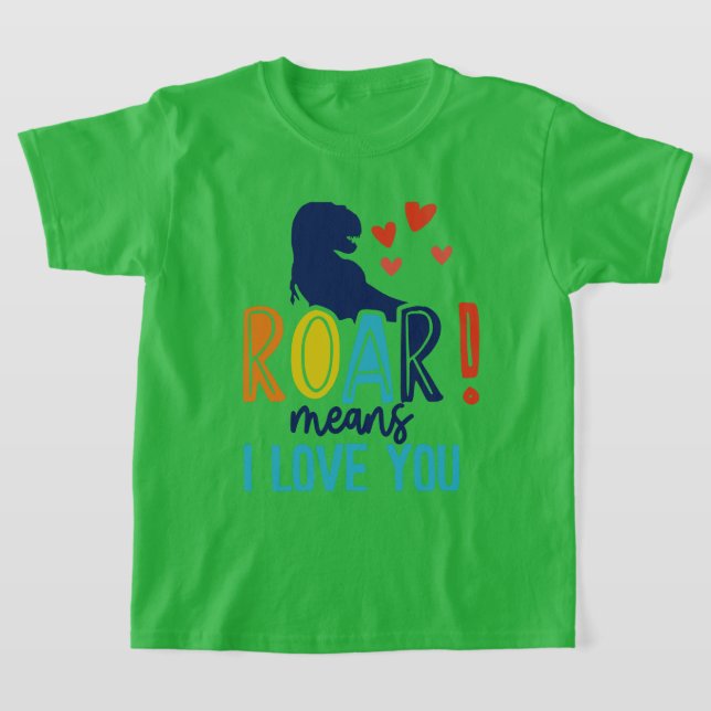 Pojktröja ROAR med kärlek – Dino Kids Tee (Laydown)