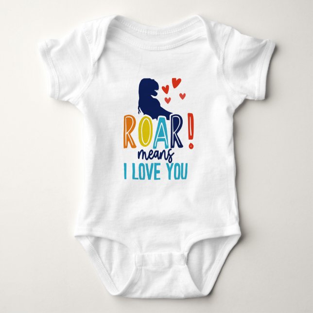 Pojktröja ROAR med kärlek – Dino Kids Tee (Framsida)