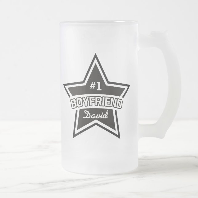 Pojkvän #1 frostat ölglas (Höger)