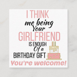 pojkvän Birthday Tilläggskort