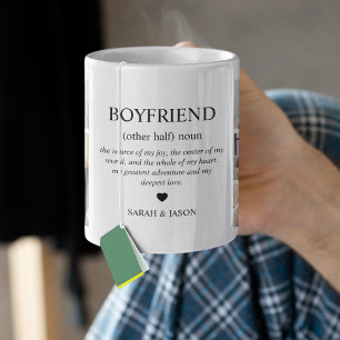 Pojkvän Definition Foto Collage Kaffemugg