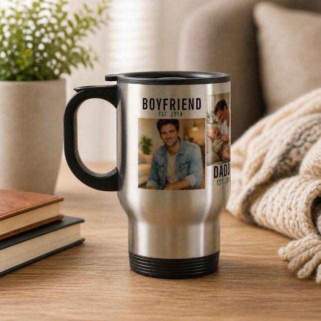 Pojkvän Make Pappa Mugg | Personlig Fars- (Boyfriend Husband Dad Mug | Personalized Father’s)