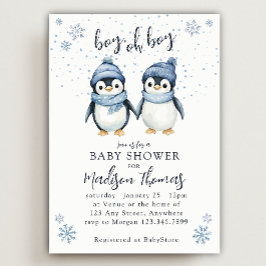 pojkvän, pojkvän, vinterbabydusch inbjudningar