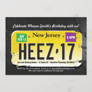 Pojkys 17:e New jersey licensinbjudan Inbjudningar