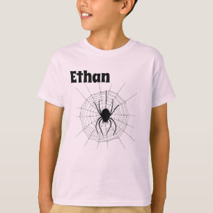 Pojkys Anpassade Spider och Spindelnät t-shirt